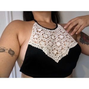 3/$30🎁DOLLS KILL•Bandana Crocheted Crop Top•NWOT
